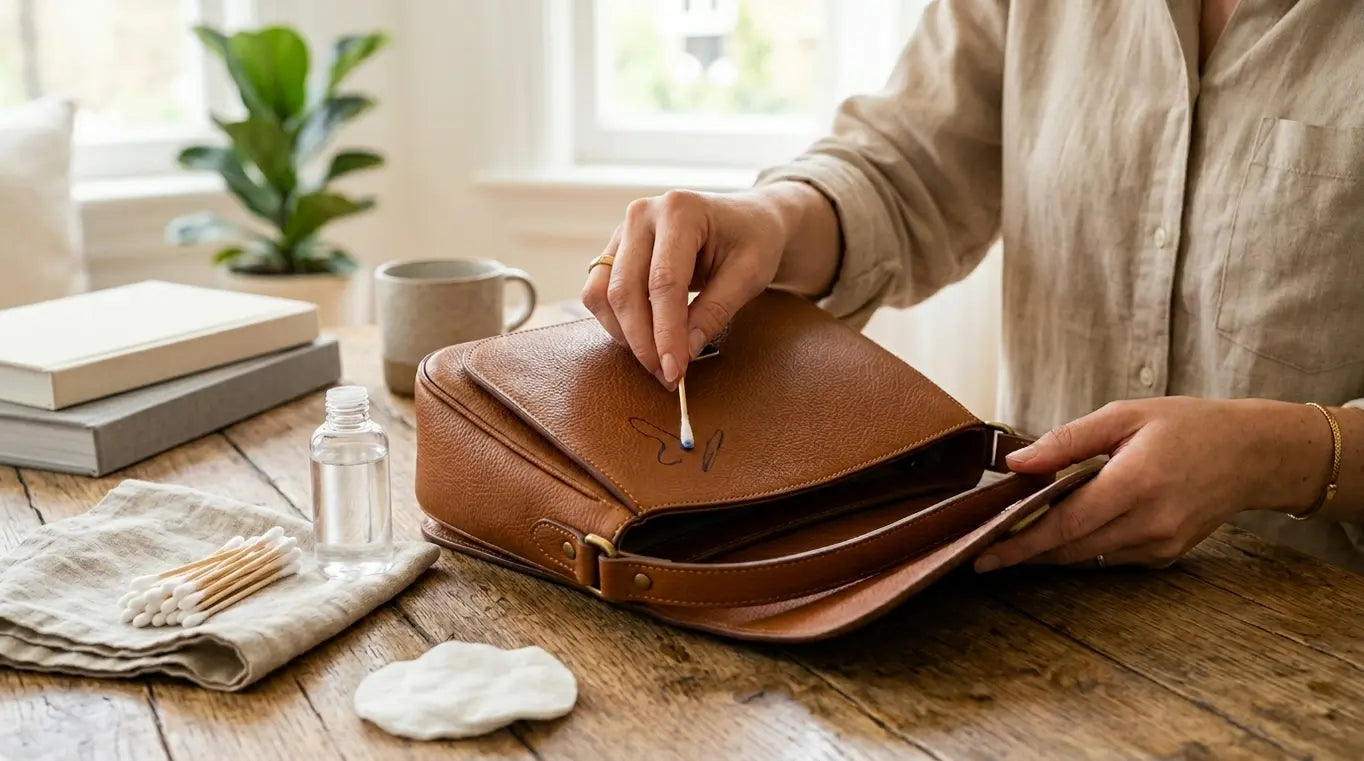 comment enlever du stylo sur un sac à main