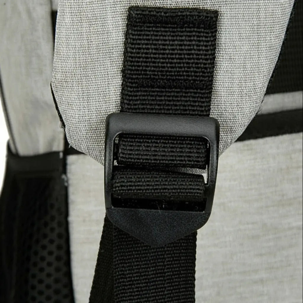 Détail de la boucle de réglage du grand sac à dos isotherme Gris clair