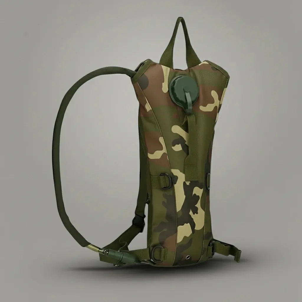 Petit sac à dos militaire Camouflage Jungle, vue de profil
