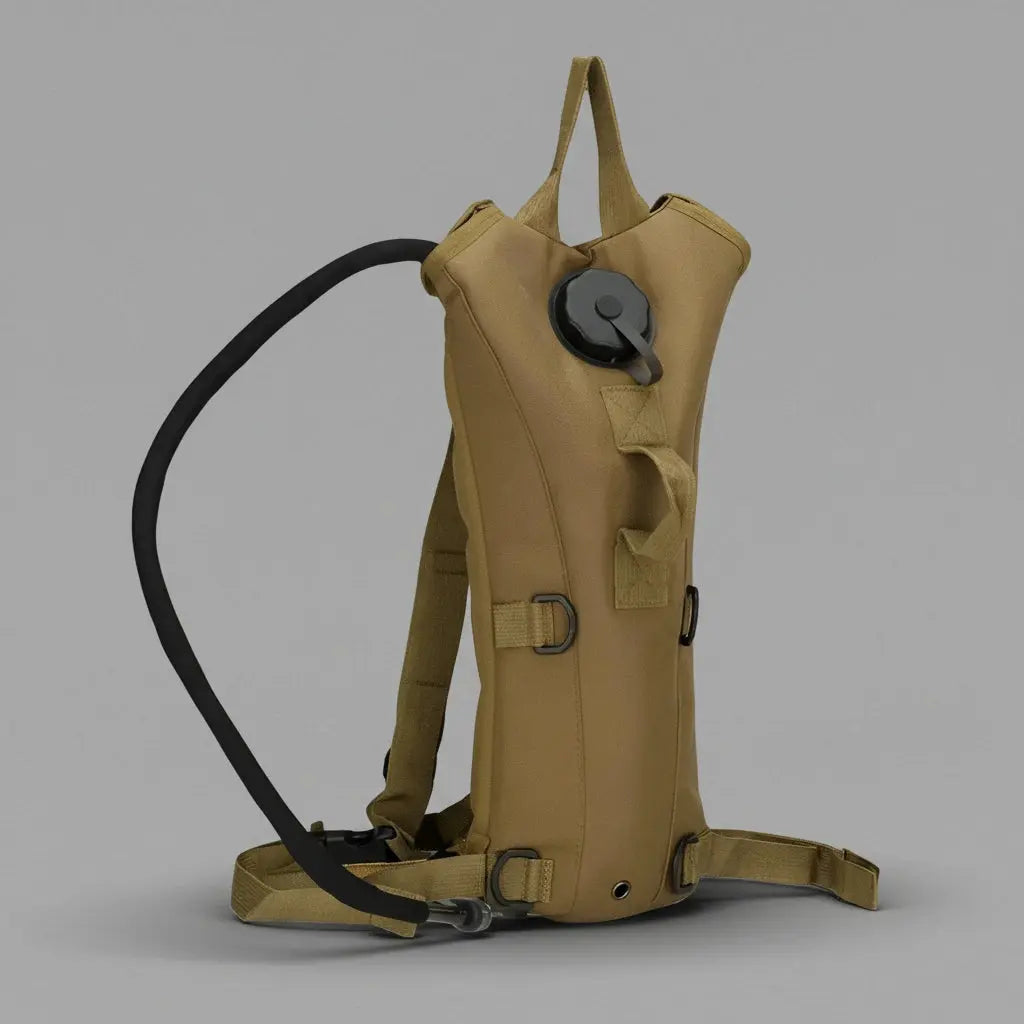 Petit sac à dos militaire Neutre Brun, vue de profil
