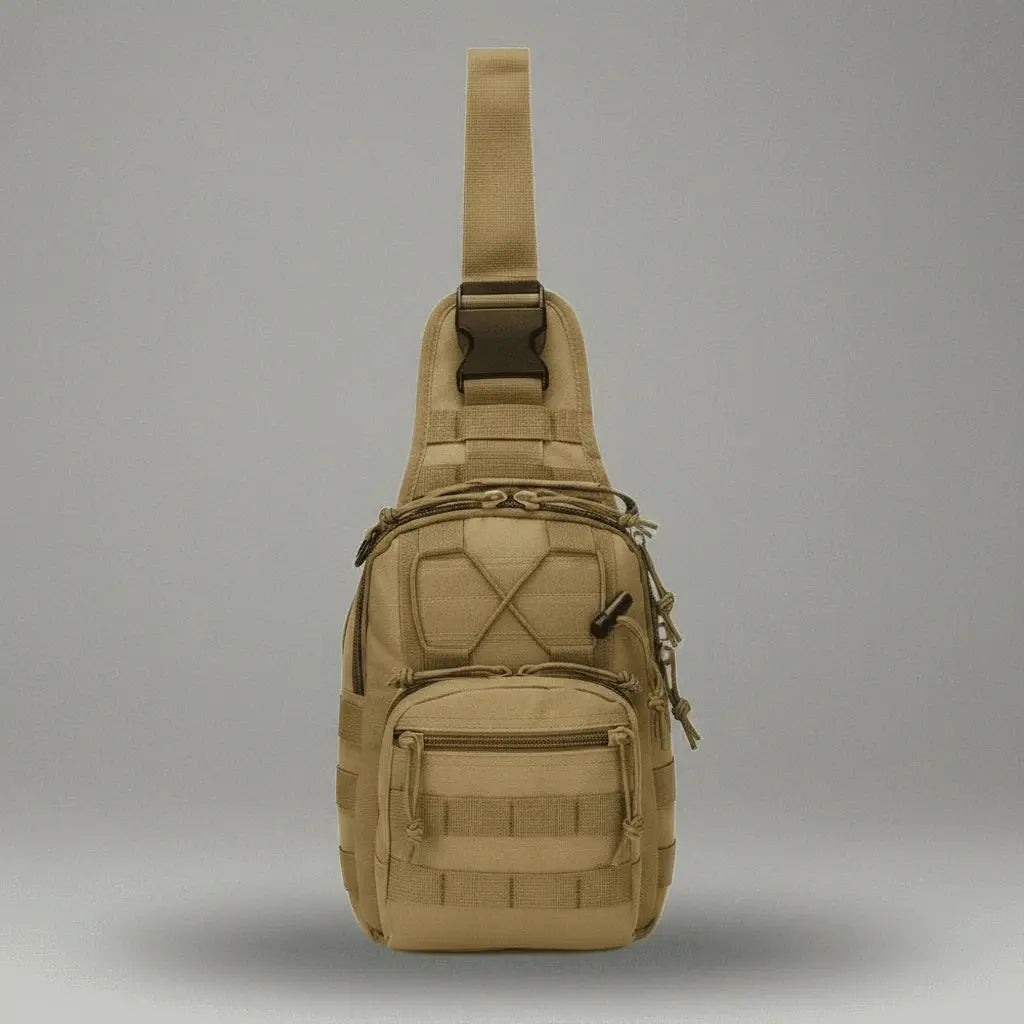 Sac à dos bandoulière Neutre Brun, vue de face