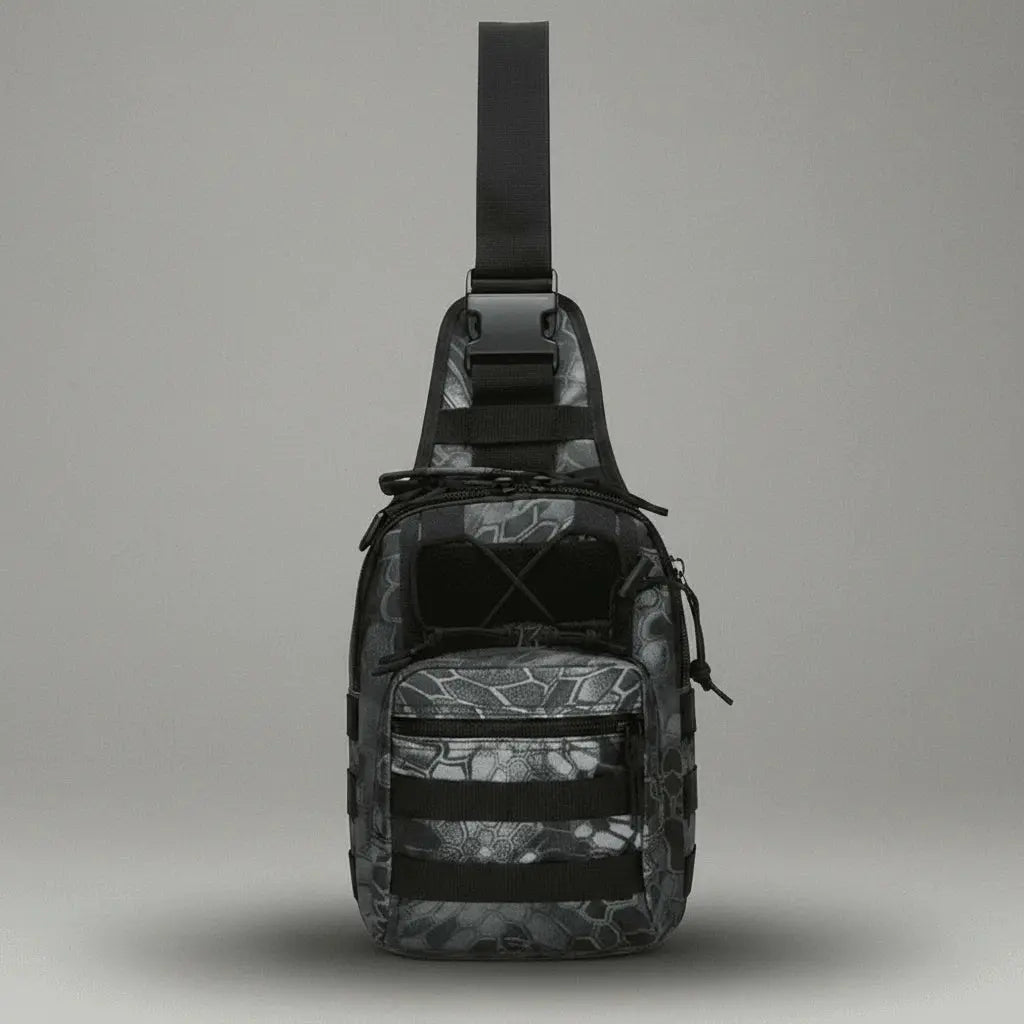 Sac à dos bandoulière Python Noir, vue de face