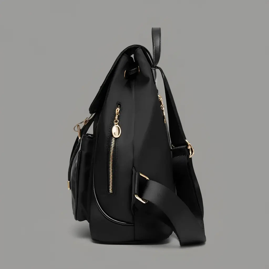 Sac à dos business femme Noir, vue de côté