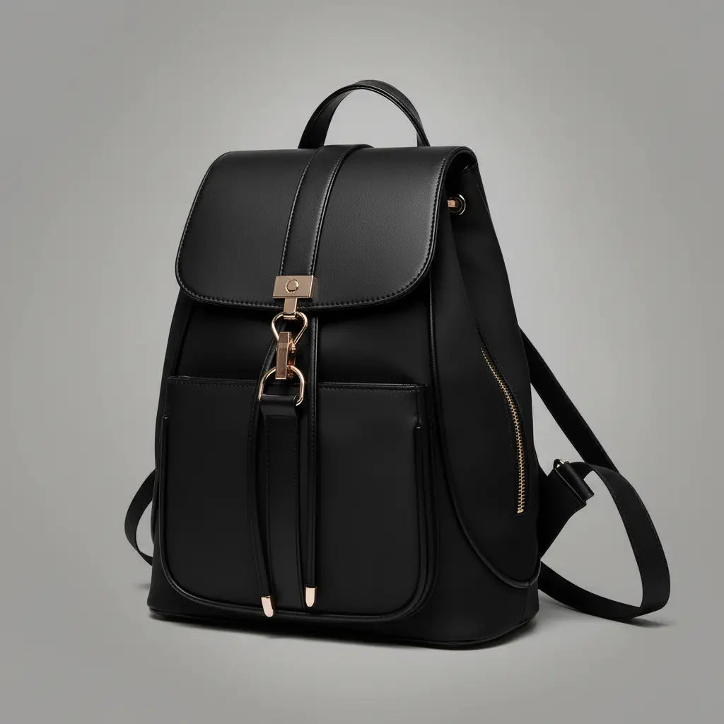 Sac à dos business femme Noir, vue de profil