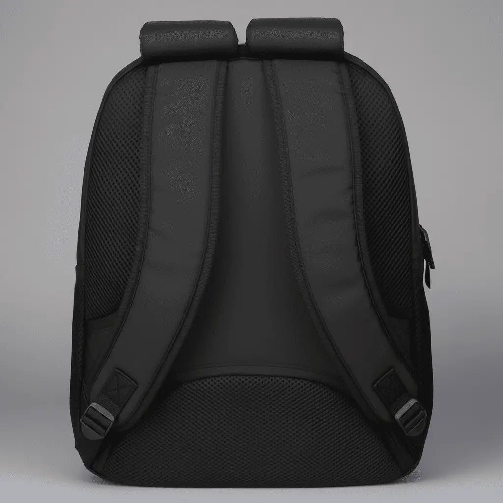 Sac à dos cabine homme Noir, vue de dos montrant les bretelles rembourrées