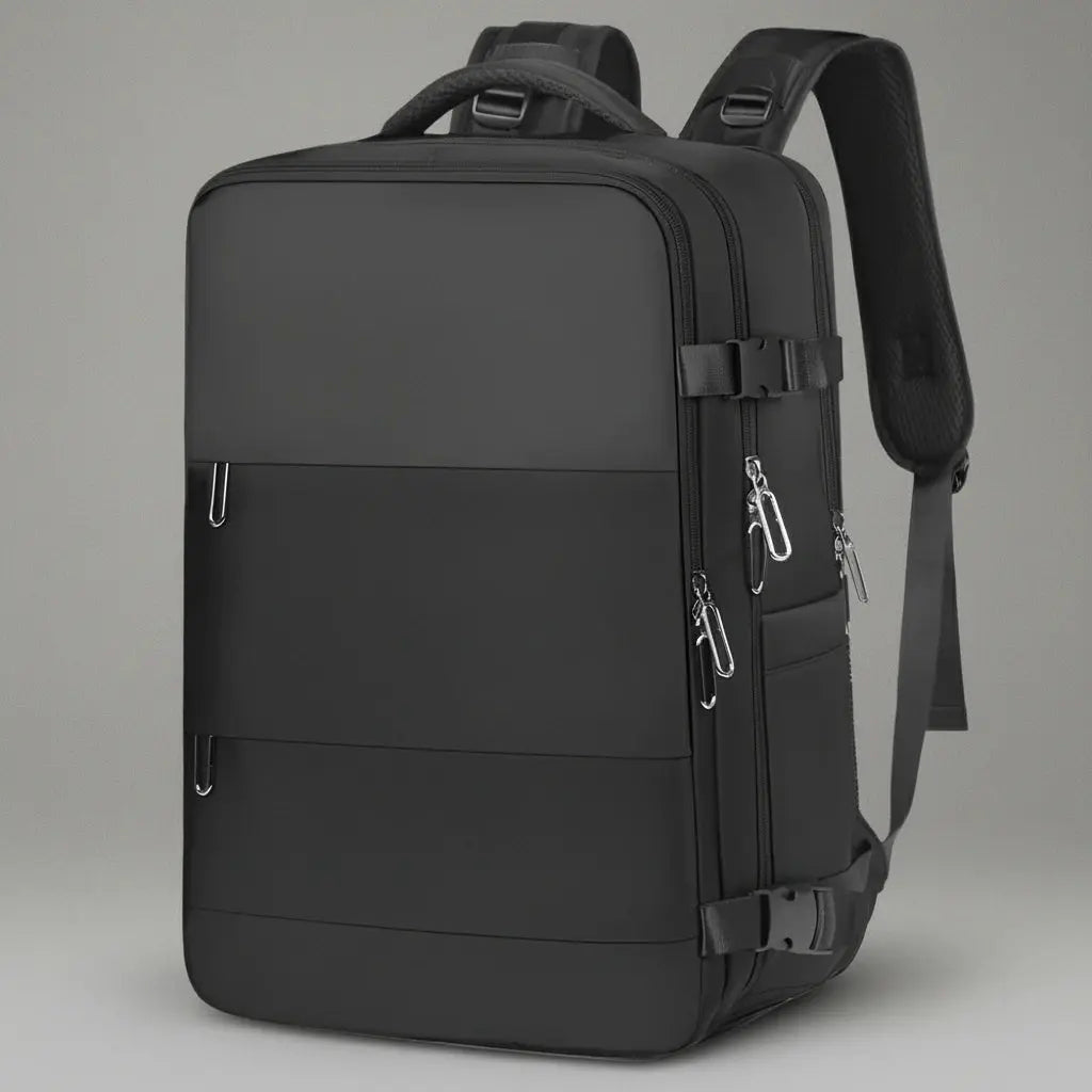 Sac à dos cabine imperméable Noir, vue de profil