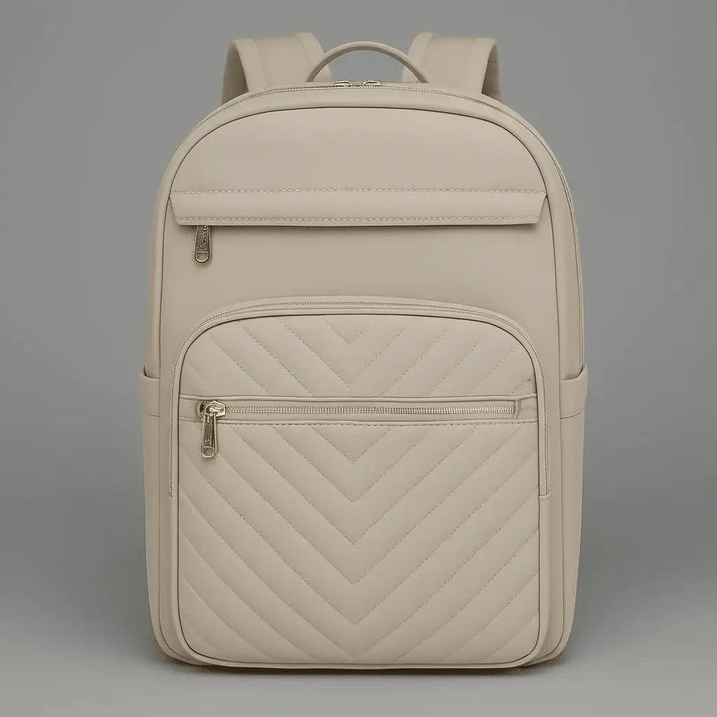 Sac à dos cabine léger beige, vue de face