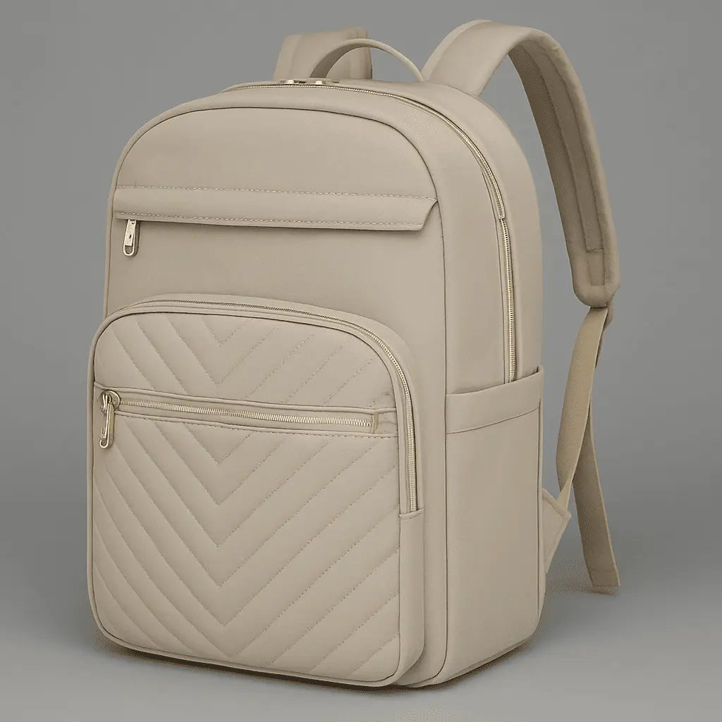 Sac à dos cabine léger Beige, vue de profil