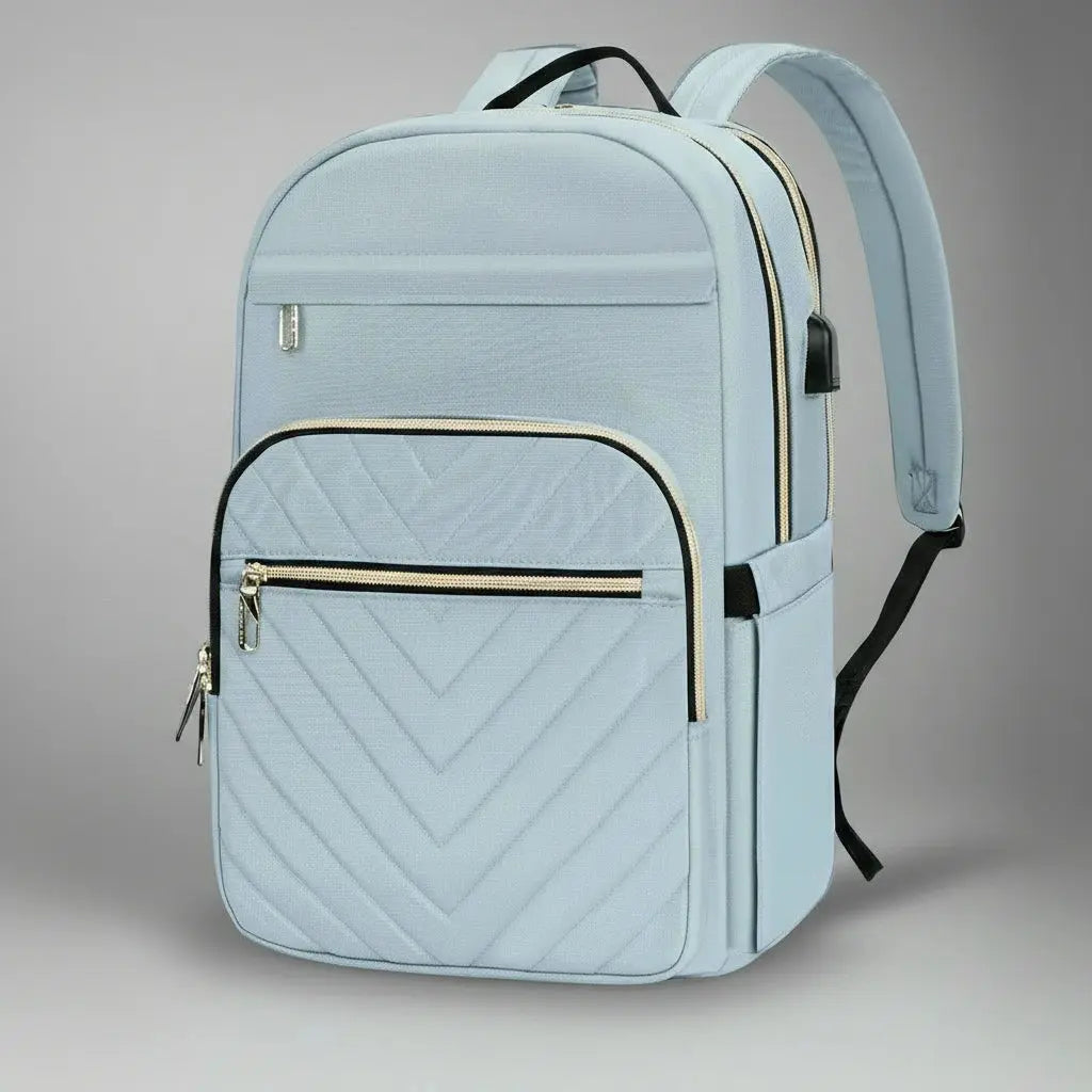 Sac à dos cabine léger Bleu, vue de profil