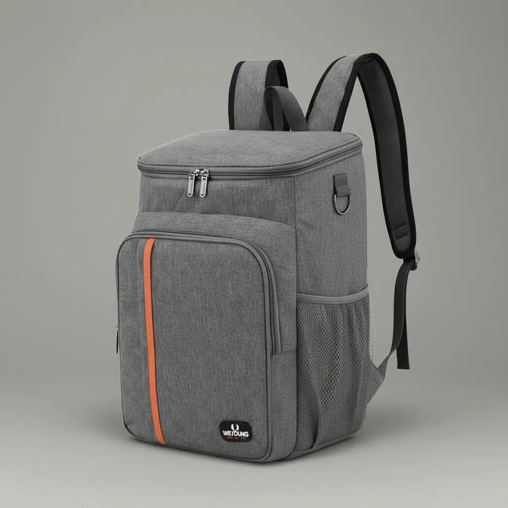 Sac à dos étanche isotherme Gris, vue de profil