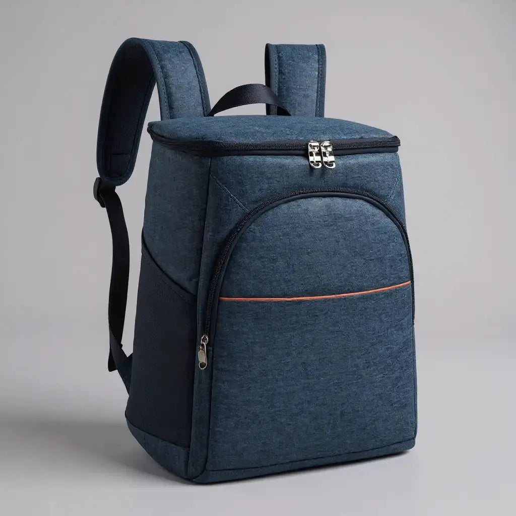 Sac à dos glacière randonnée Bleu marine, vue de trois quarts