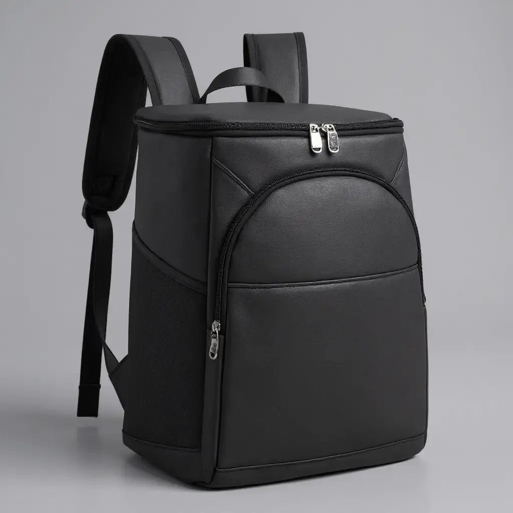 Sac à dos glacière randonnée Noir, vue de trois quarts