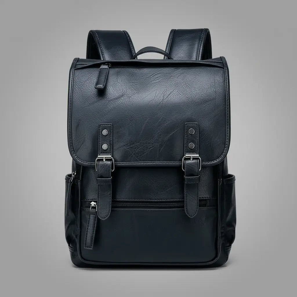 Sac à dos homme ville chic Noir, vue de face