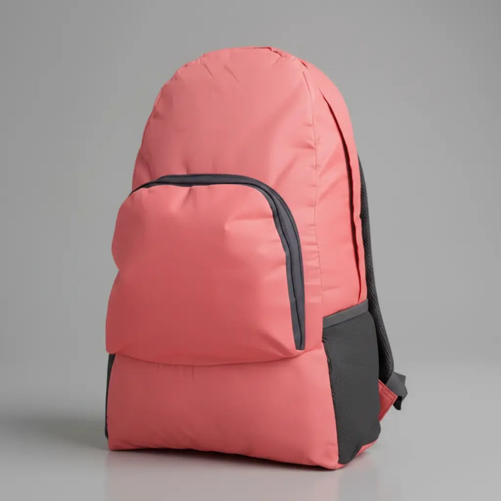 Sac à dos léger voyage Rose Rouge, vue de profil de trois quarts