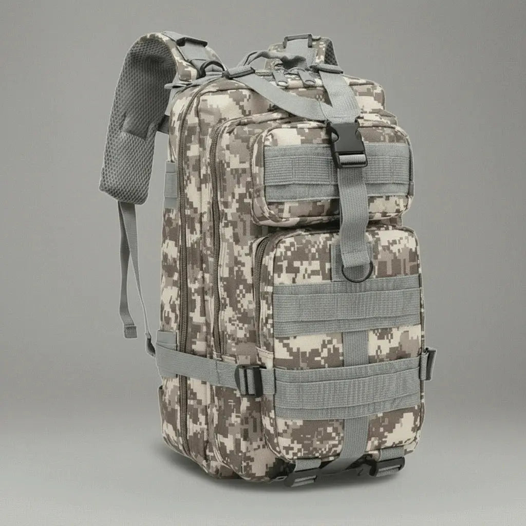 Sac à dos militaire multifonctionnel Camouflage Digital, vue de profil
