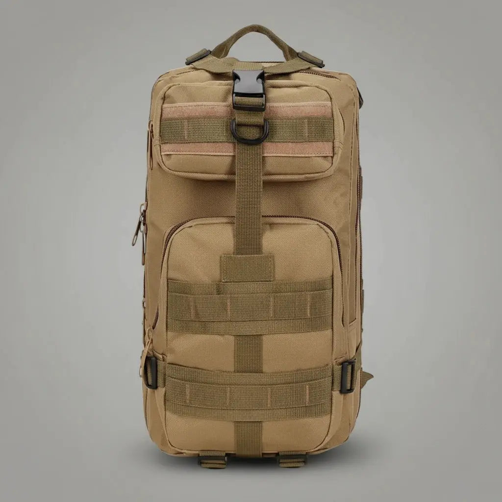 Sac à dos militaire multifonctionnel Neutre Beige, vue de face
