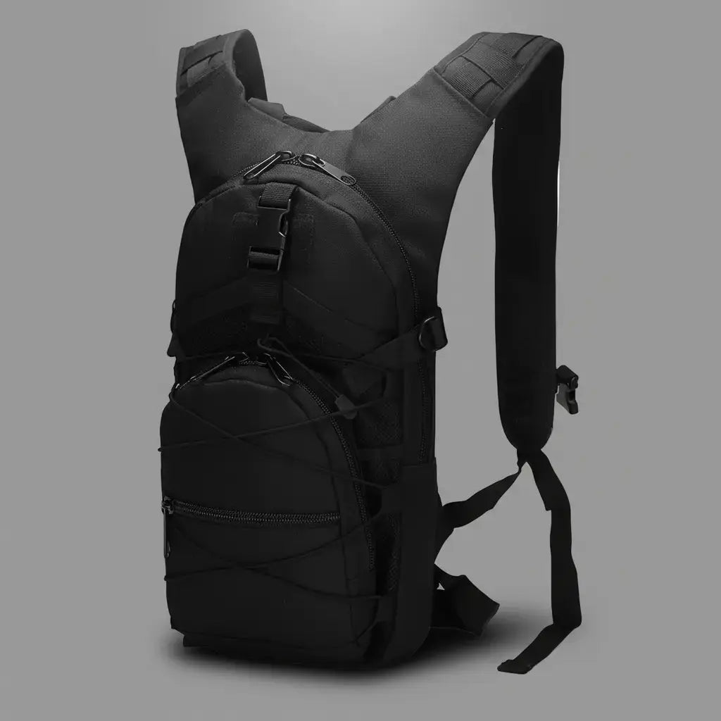Sac à dos montagne Noir, vue de profil robuste et polyvalente