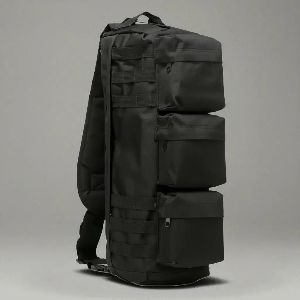 Sac à dos multi-compartiments Neutre noir, vue de profil