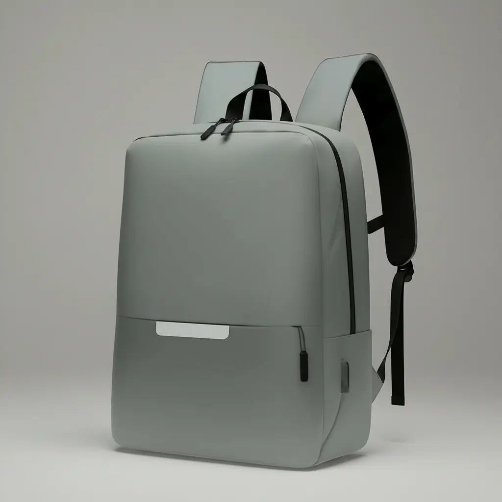 Sac à dos ordinateur chic Gris, vue de profil