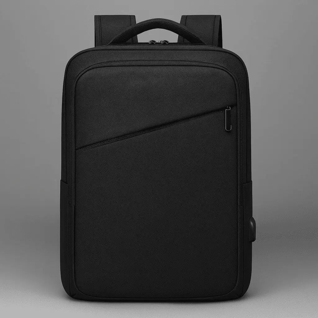 Sac à dos ordinateur imperméable homme Noir, vue de face