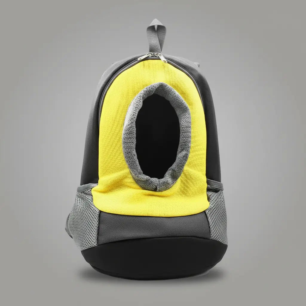 Sac à dos pour chien randonnée Jaune, vue de face