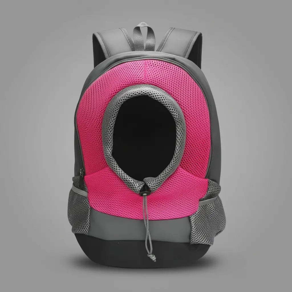 Sac à dos pour chien randonnée Rose, vue de face