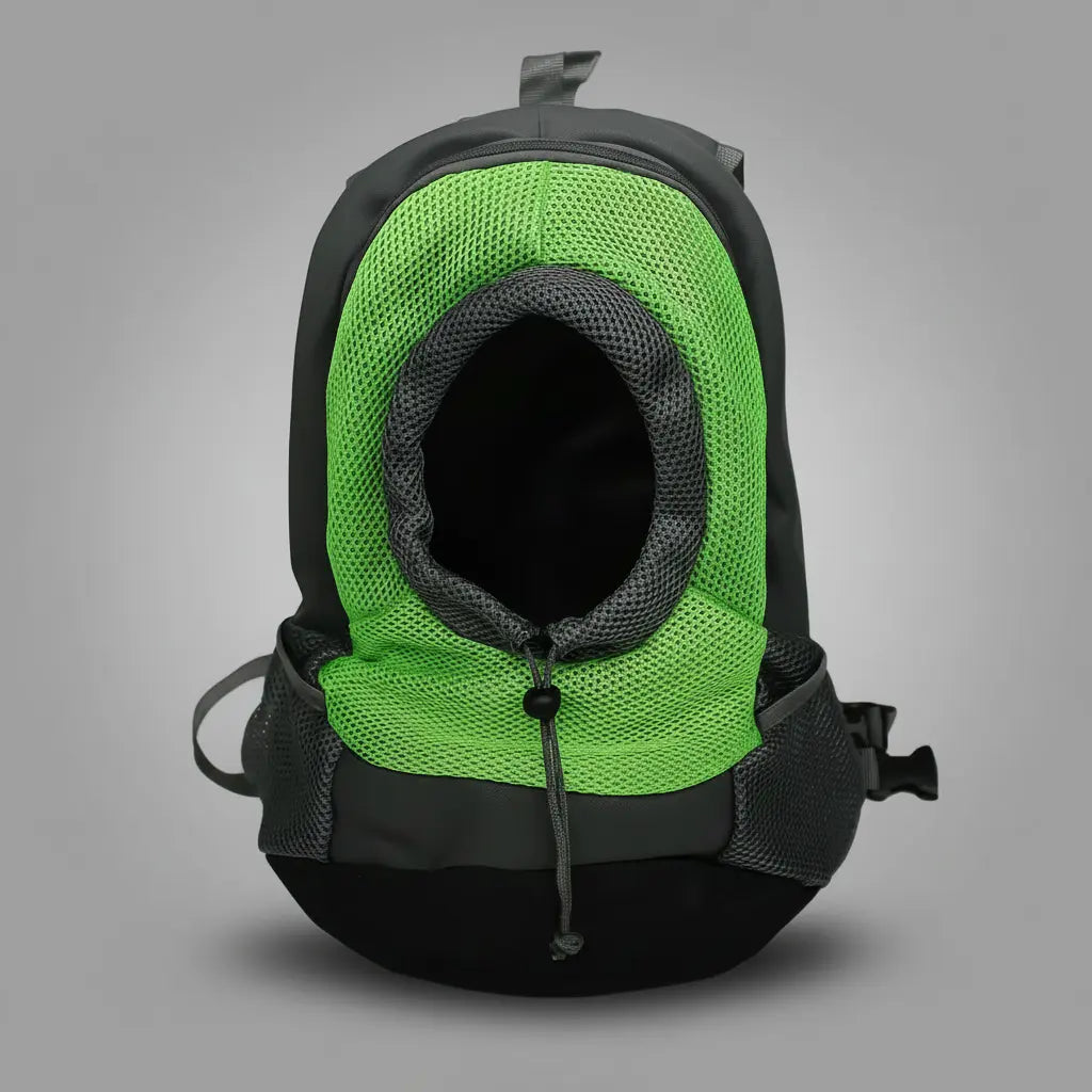 Sac à dos pour chien randonnée Vert, vue de face