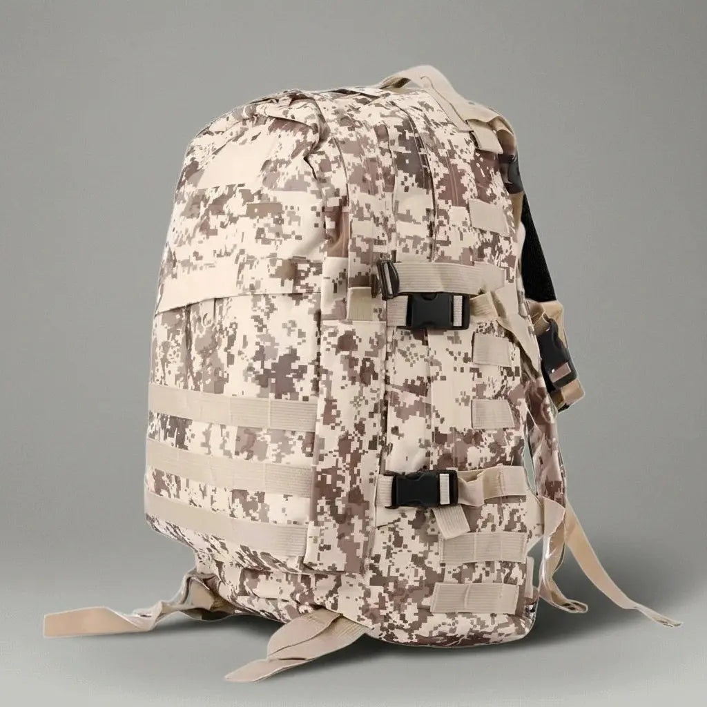 Sac à dos tactique multifonctionnel Desert Digital, vue de profil