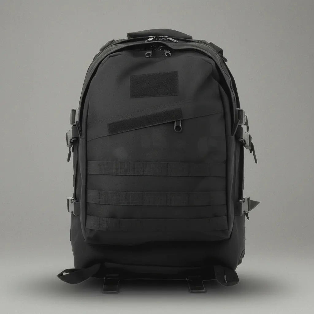 Sac à dos tactique multifonctionnel Noir Neutre, vue de face