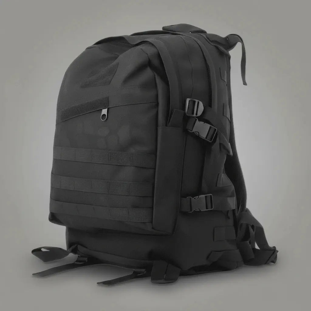 Sac à dos tactique multifonctionnel Noir Neutre, vue de profil