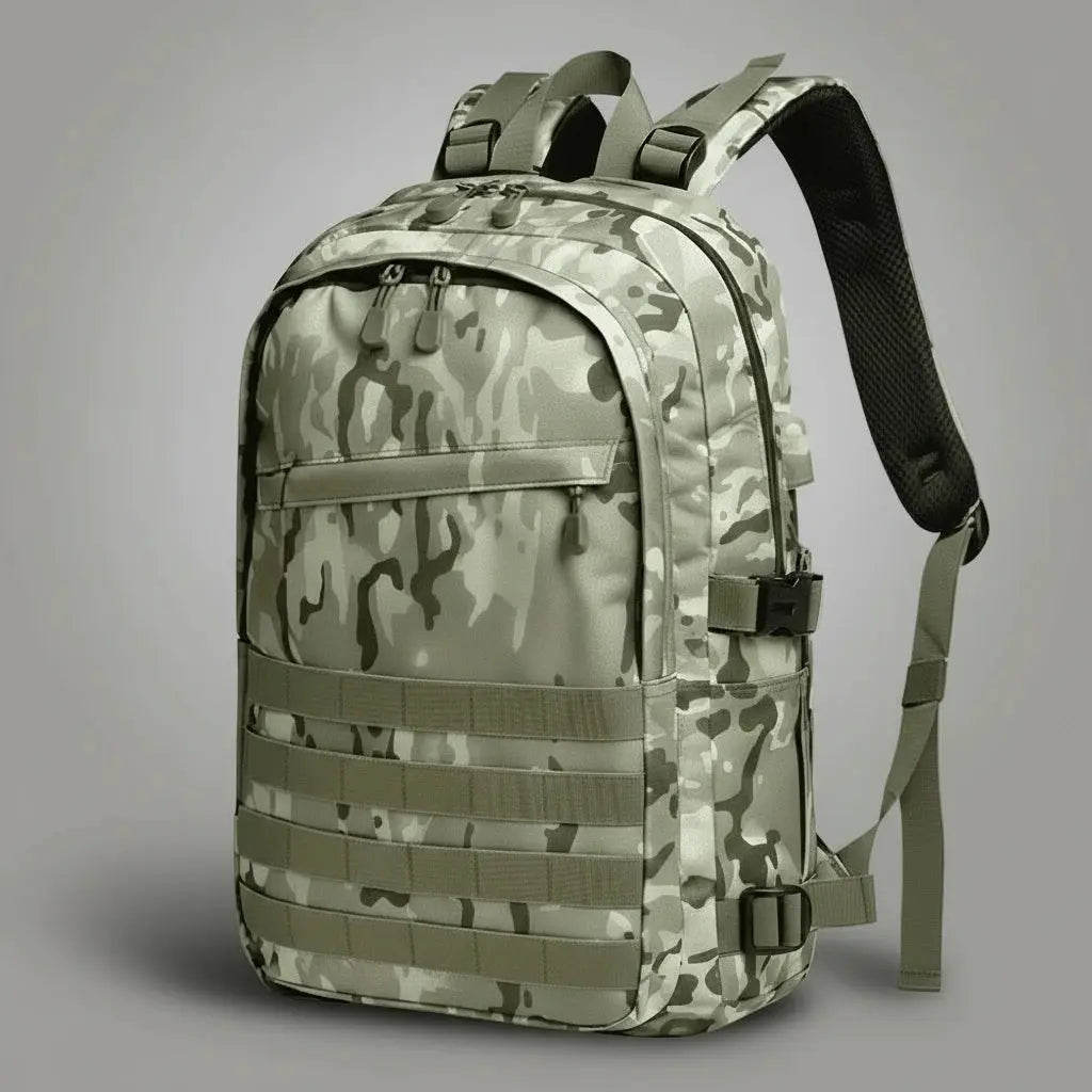 Sac à dos tactique USB Camouflage Vert, vue de profil