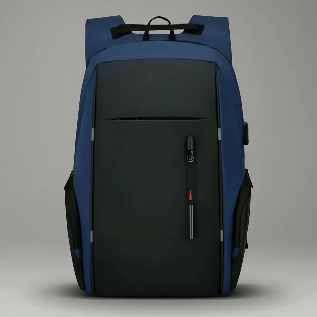 Sac à dos USB intelligent Bleu, vue de face