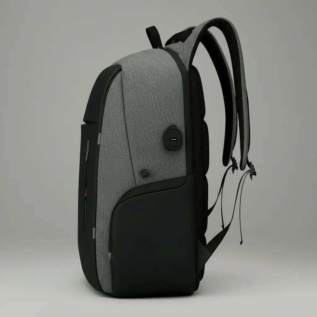 Sac à dos USB intelligent Gris vue Côté