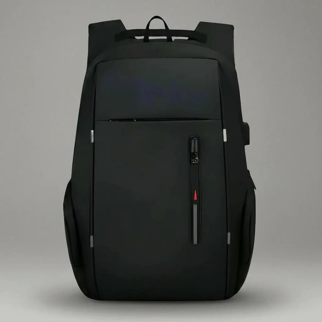 Sac à dos USB intelligent Noir, vue de face