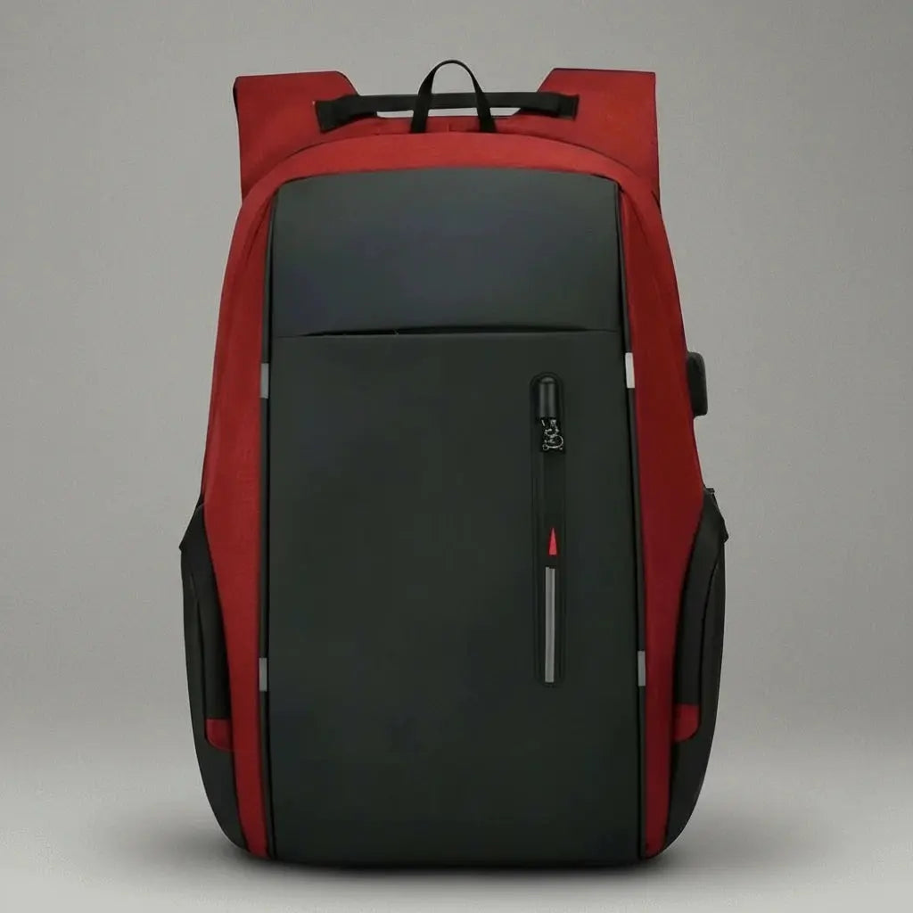 Sac à dos USB intelligent Rouge, vue de face