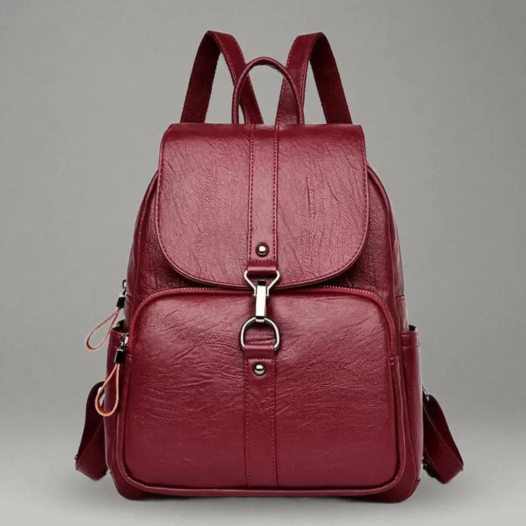 Sac à dos voyage antivol femme Rouge, vue de face