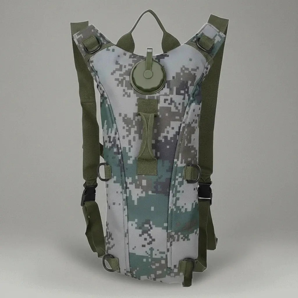 Sac à dos voyage militaire Camouflage Forêt Digital, vue de face
