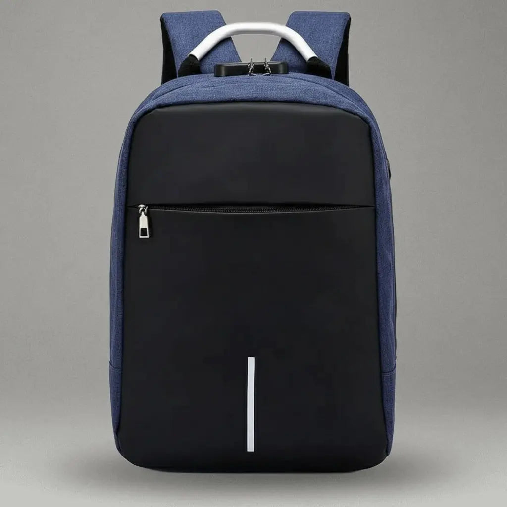 Sac à dos ordinateur avec charge USB Bleu, vue de face