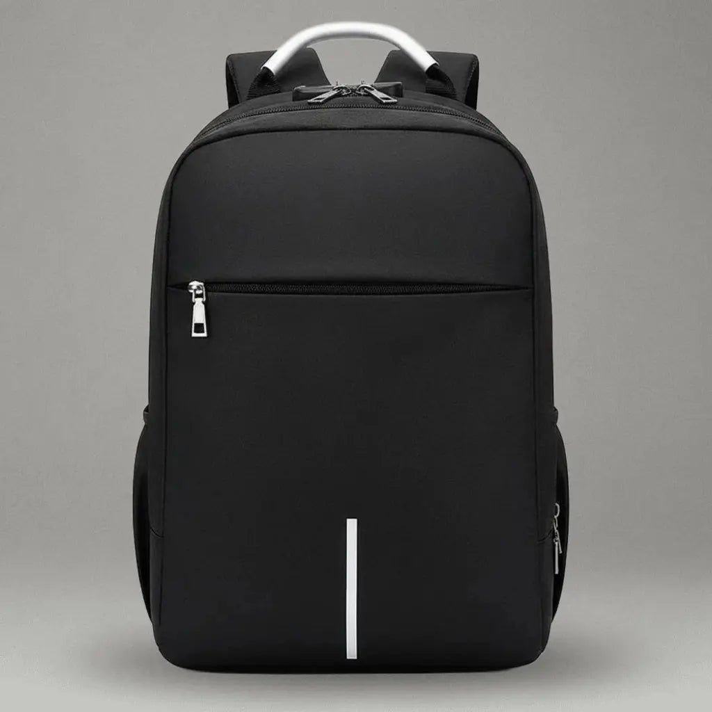 Sac à dos ordinateur avec charge USB Noir, vue de face