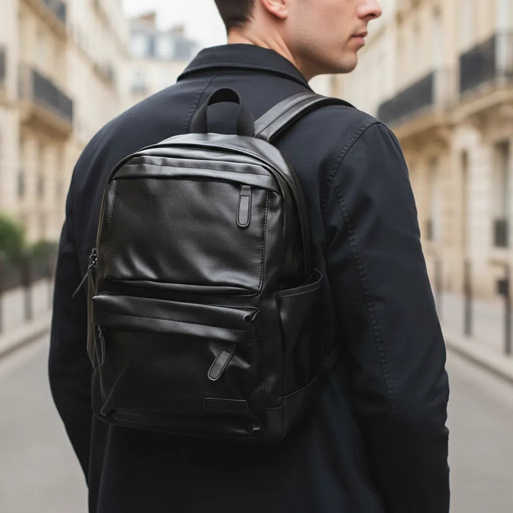 Sac à Dos Cuir Étudiant Sacora